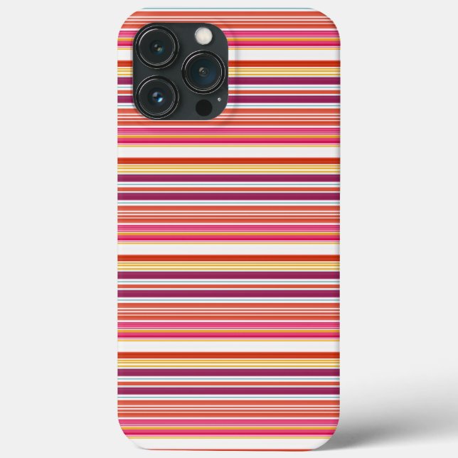Funda De Case-Mate Para iPhone Rayas marrones rosadas lindas (Reverso )