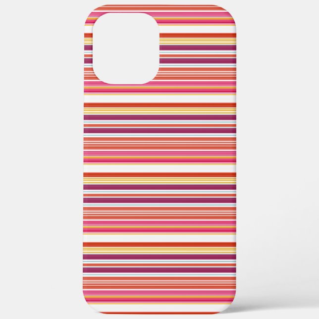 Funda De Case-Mate Para iPhone Rayas marrones rosadas lindas (Reverso )