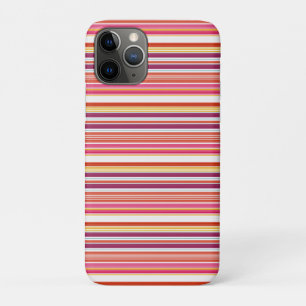 Funda Para iPhone 11 Pro Rayas marrones rosadas lindas