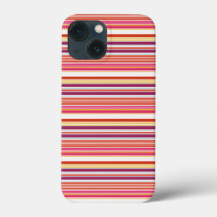 Funda Para iPhone 13 Mini Rayas marrones rosadas lindas