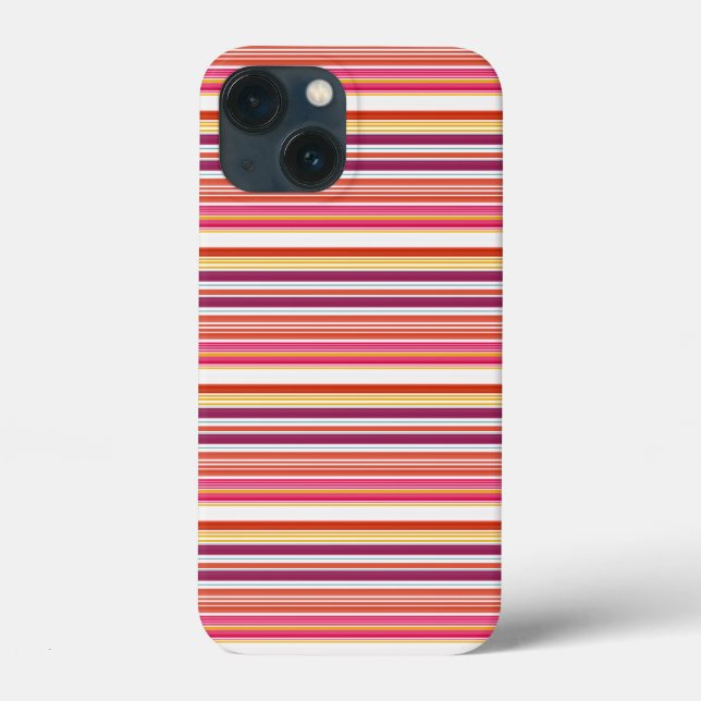 Funda De Case-Mate Para iPhone Rayas marrones rosadas lindas (Reverso )