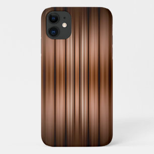 Funda Para iPhone 11 Rayas marrones y negras brillantes
