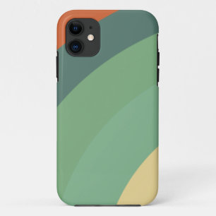 Funda Para iPhone 11 Rayas Minimalistas de arcoiris hechas a mano