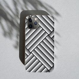 Funda Para iPhone 11 Pro Rayas modernas en negro, blanco y gris - fresco