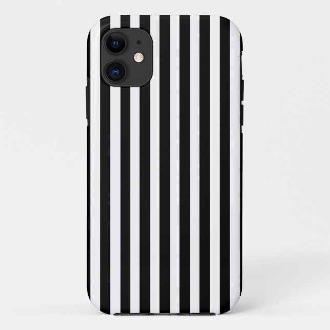 Funda De Case-Mate Para iPhone Rayas modernas negras (Reverso)