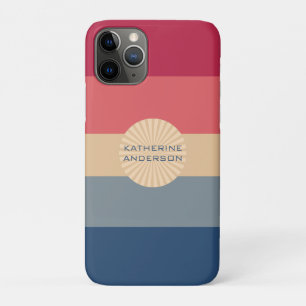 Funda Para iPhone 11 Pro Rayas Modernas-Puesta de sol-Colores de moda-