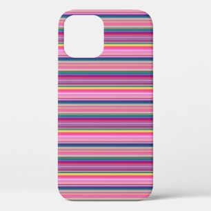 Funda Para iPhone 12 Pro Rayas multicolores retro