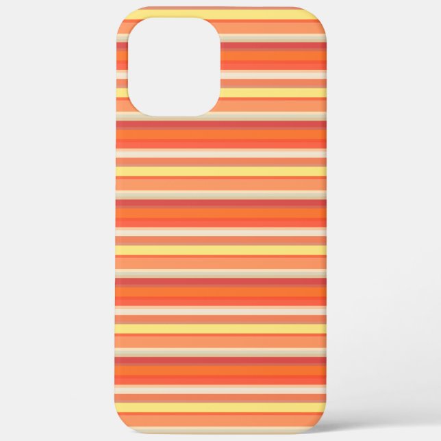 Funda De Case-Mate Para iPhone Rayas naranjas rojas lindas (Reverso )