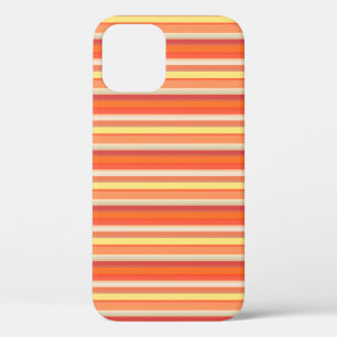 Funda Para iPhone 12 Pro Rayas naranjas rojas lindas