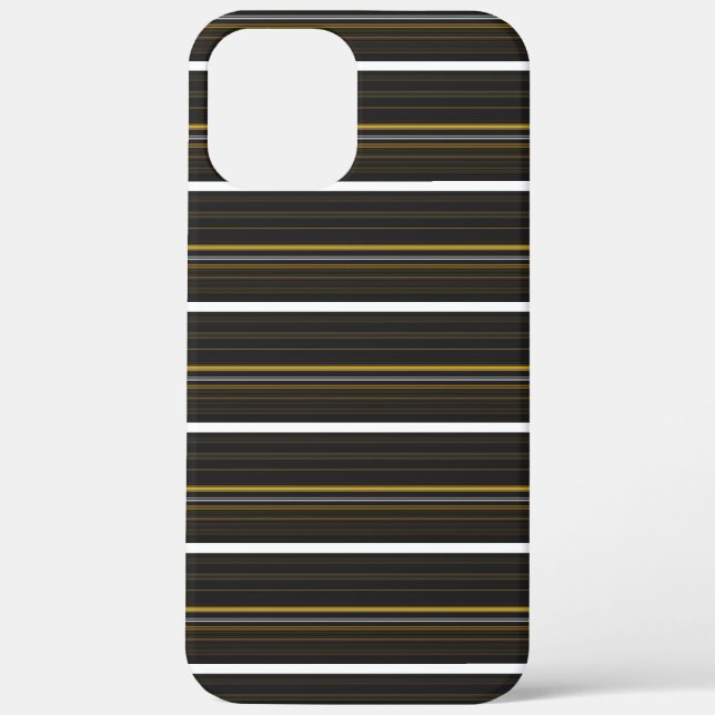 Funda De Case-Mate Para iPhone Rayas negras amarillas lindas (Reverso )