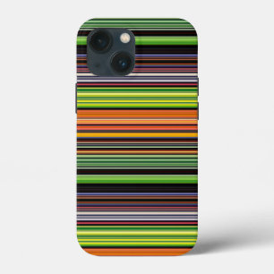 Funda Para iPhone 13 Mini Rayas negras lindas y coloridas