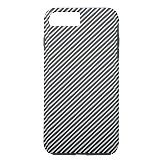 Funda De Case-Mate Para iPhone Rayas Negras y Blancas (Reverso)