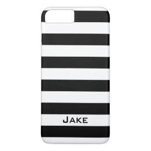 Funda Para iPhone 8 Plus/7 Plus Rayas Negras y Blancas Simples y Negritas