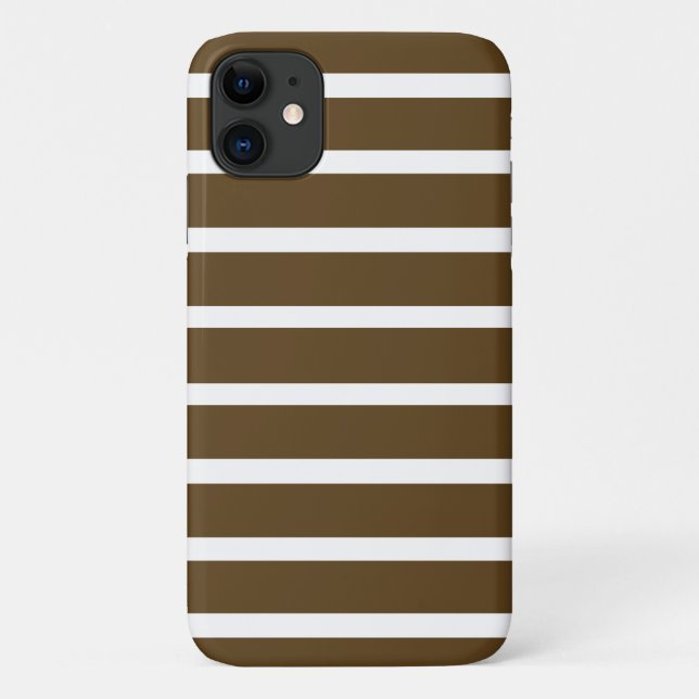 Funda De Case-Mate Para iPhone Rayas Neutrales Pecan (Reverso)