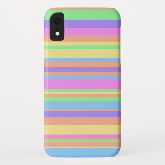 Funda De Case-Mate Para iPhone Rayas Pastel (Reverso)