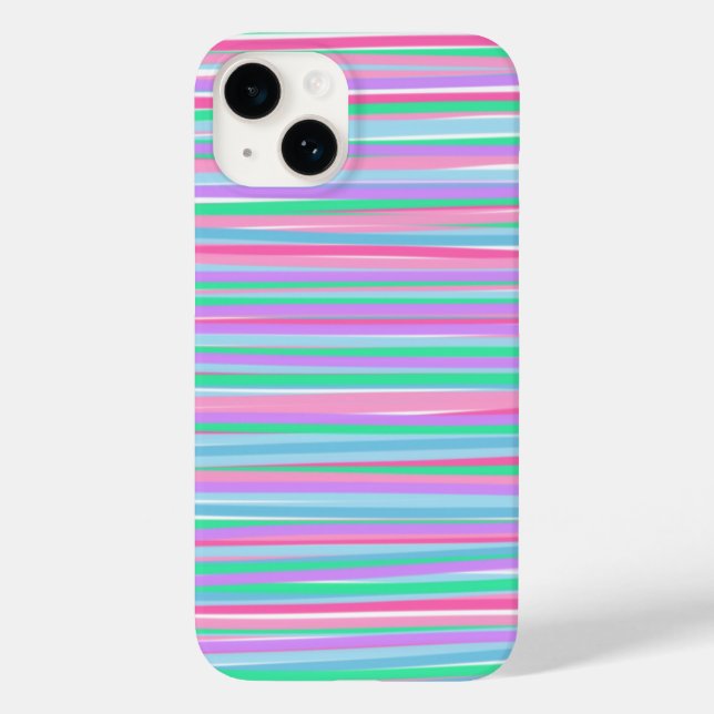 Funda De Case-Mate Para iPhone Rayas Pastel de bonito (Reverso )