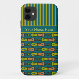 Rayas, patrón tribal, Verde azulado: Funda para iP
