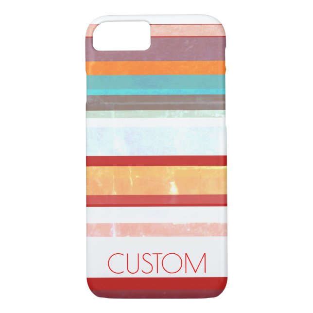 Funda De Case-Mate Para iPhone Rayas personalizadas (Reverso)