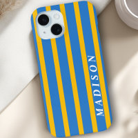 Rayas Personalizadas Azul Amarillo