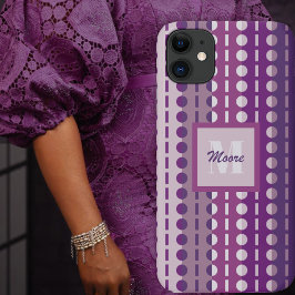 Funda Para iPhone 11 Rayas pleiteadas - Ombre morado claro a oscuro