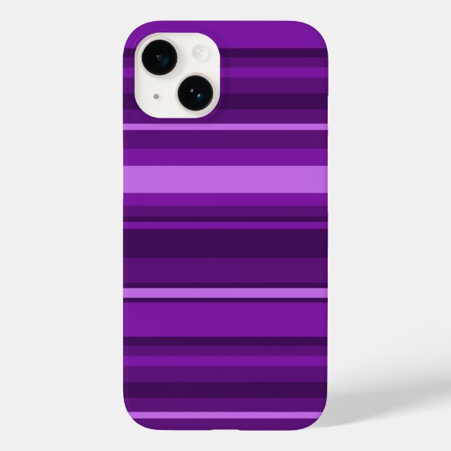 Funda De Case-Mate Para iPhone Rayas púrpuras (Reverso )