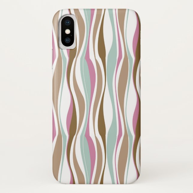 Funda De Case-Mate Para iPhone Rayas retras (Reverso)