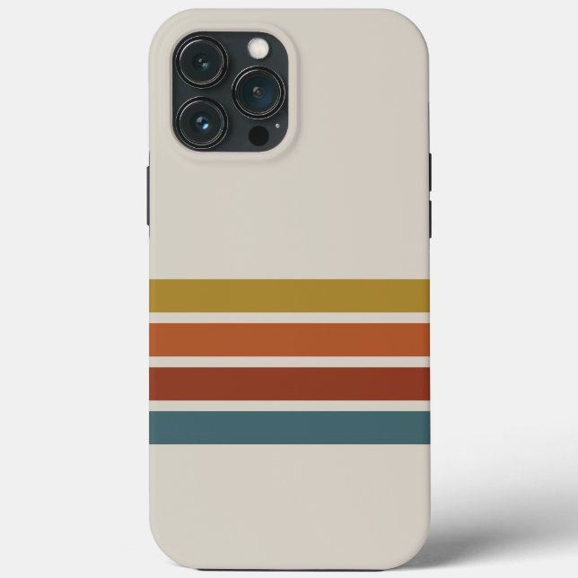 Funda De Case-Mate Para iPhone Rayas retro (Reverso )