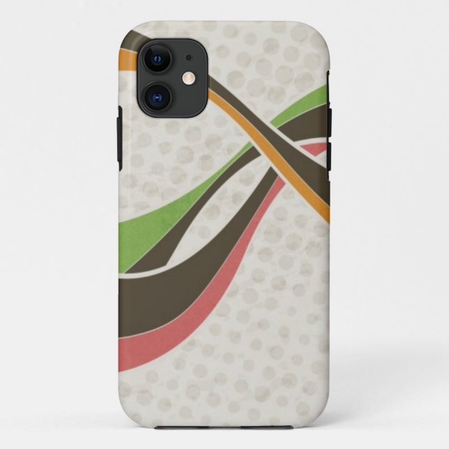 Funda De Case-Mate Para iPhone Rayas retro (Reverso)