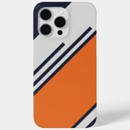 Funda Para iPhone 15 Pro Max Rayas retro en Naranja azul