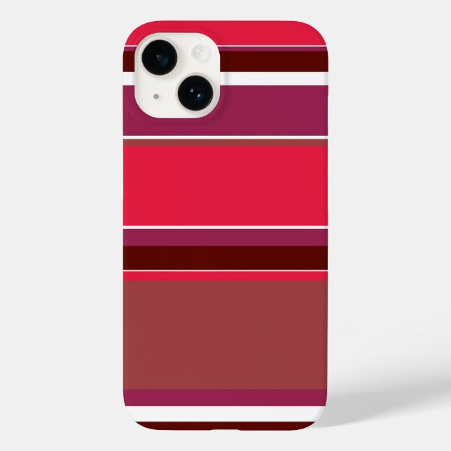 Funda De Case-Mate Para iPhone Rayas rojas (Reverso )