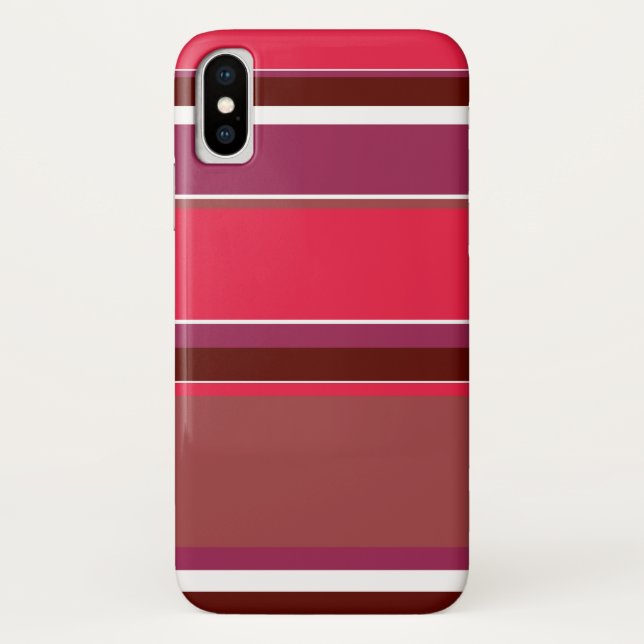 Funda De Case-Mate Para iPhone Rayas rojas (Reverso)