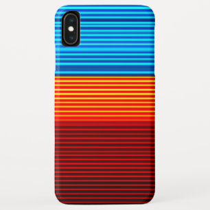 Funda Para iPhone XS Max Rayas rojas amarillas azules