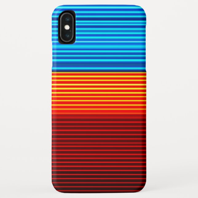 Funda De Case-Mate Para iPhone Rayas rojas amarillas azules (Reverso)