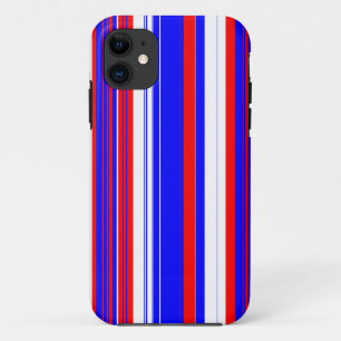 Funda Para iPhone 11 rayas rojas blancas y azules