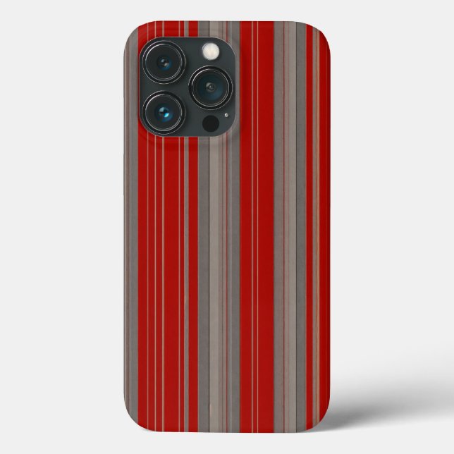 Funda De Case-Mate Para iPhone rayas rojas y marrones (Reverso )