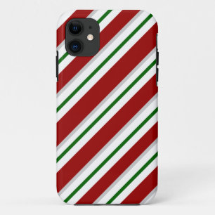 Funda Para iPhone 11 Rayas rojas y verdes