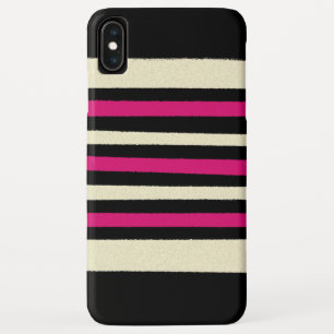 Funda Para iPhone XS Max Rayas rosadas calientes Patrón simple Guay