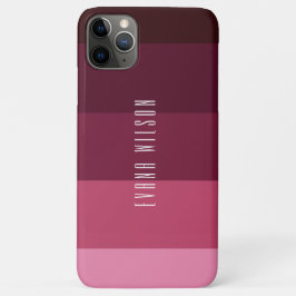 Funda Para iPhone 11 Pro Max Rayas rosadas y marrones ColorBlock Personalizar n