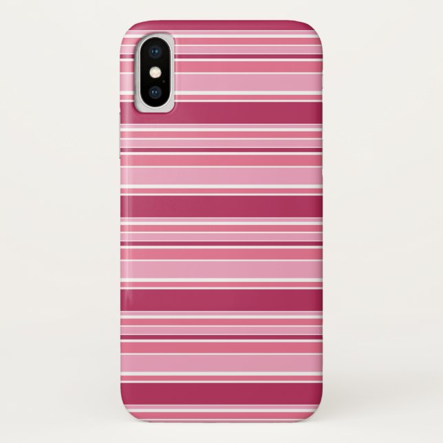 Funda De Case-Mate Para iPhone Rayas rosas (Reverso)