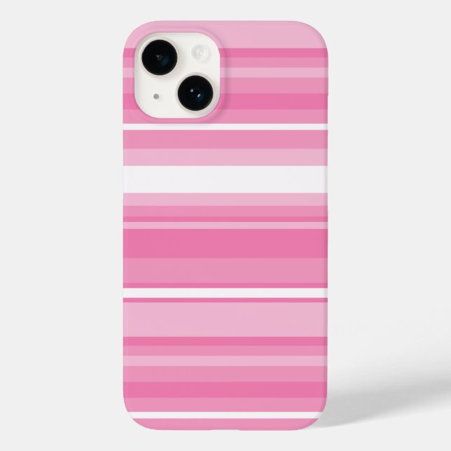 Funda De Case-Mate Para iPhone Rayas rosas (Reverso )