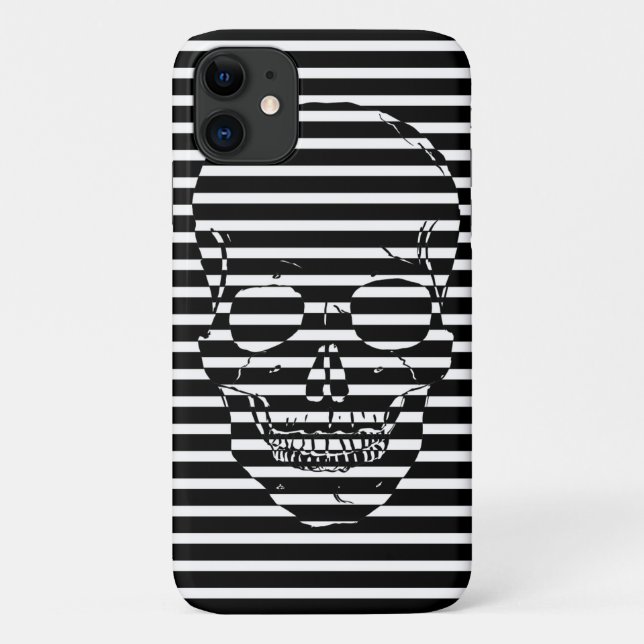 Funda De Case-Mate Para iPhone Rayas Skull (Reverso)
