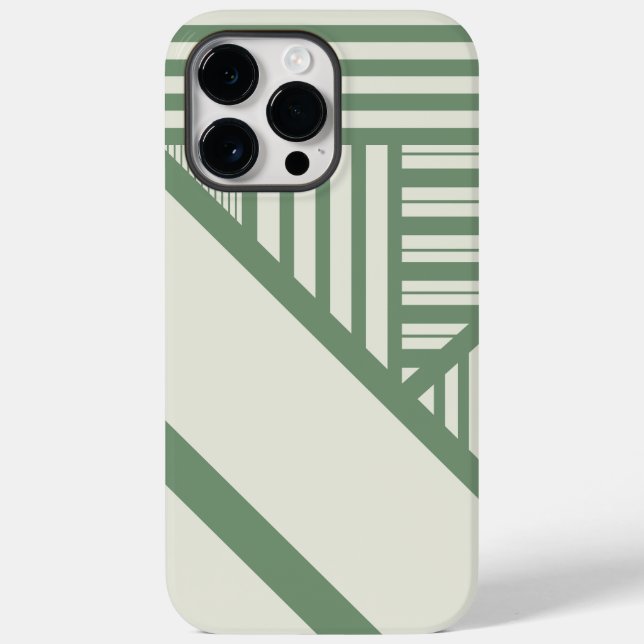 Funda De Case-Mate Para iPhone Rayas triangulares en verde (Reverso )