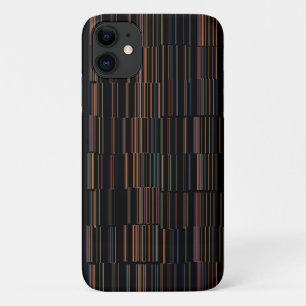 Funda Para iPhone 11 Rayas únicas multicolores oscuras