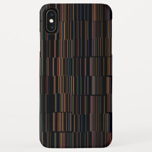 Funda Para iPhone XS Max Rayas únicas multicolores oscuras