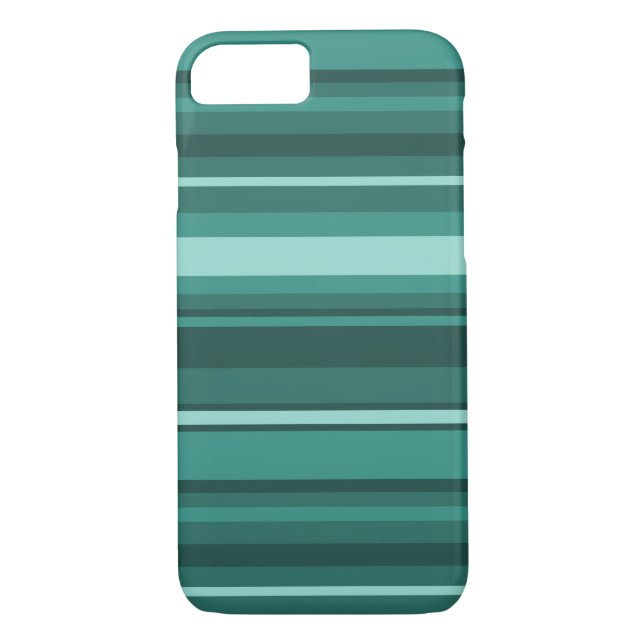 Funda De Case-Mate Para iPhone rayas verde azuladas (Reverso)