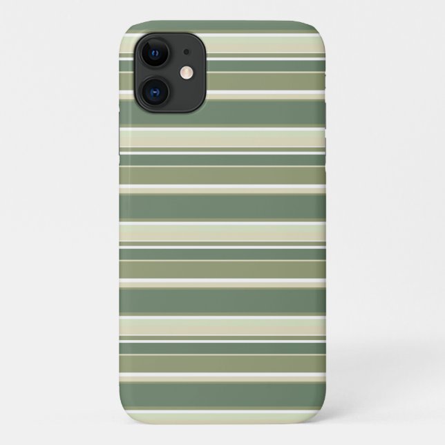 Funda De Case-Mate Para iPhone Rayas verde oliva (Reverso)