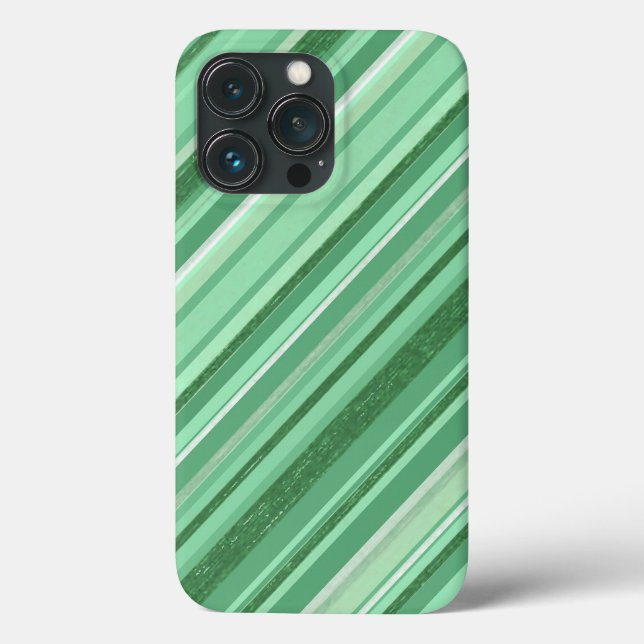 Funda De Case-Mate Para iPhone Rayas verdes (Reverso )
