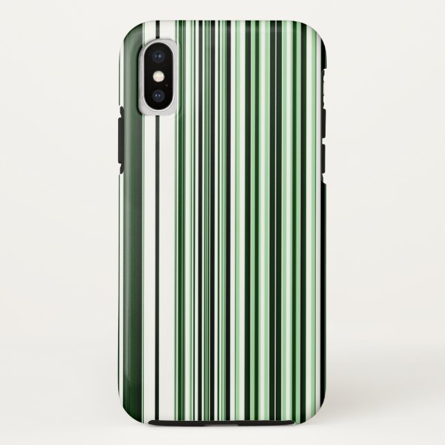 Funda De Case-Mate Para iPhone Rayas verdes (Reverso)