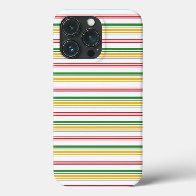 Funda De Case-Mate Para iPhone Rayas verdes amarillas lindas (Reverso )