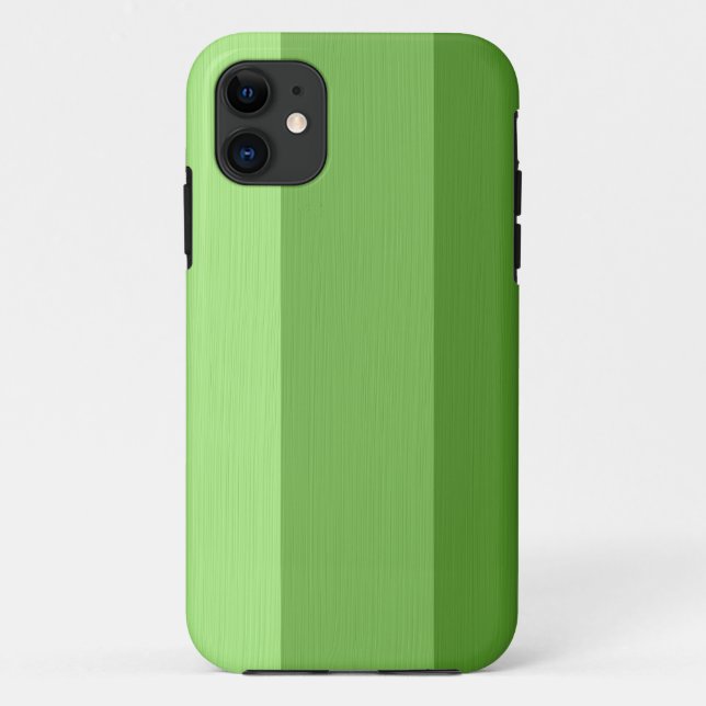 Funda De Case-Mate Para iPhone Rayas verdes claras y planas 2 (Reverso)